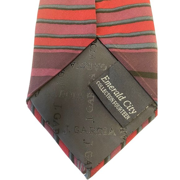 Men's Necktie J Garcia Tie Emerald City Collection 14 100% Silk - Picture 4 of 5